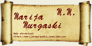 Marija Murgaški vizit kartica